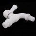 DealMux Bathroom Plastic Single Handle 20mm Thread Water Tap Faucet White 5pcs - B01F0TA1X6